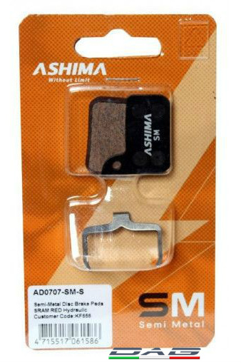 Pastiglie freni disco Ashima Sram Red Level Ultimate-TLM semi-metalliche